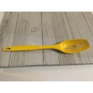 Vintage Foley #7 Golden Rod Yellow Nylon Plastic Slotted Spoon 11"